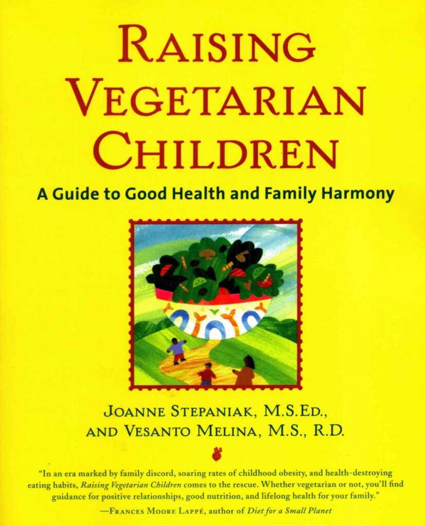 Cover of the award-winning book Raising Vegetarian Children